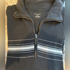 Vintage Banana Republic Black XL Men's Sweater 1/4 zip